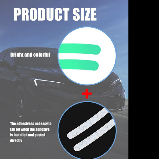 Car Wheel Hub Reflective Car Stickers, Night Warning Stickers (20 Pcs Set/ Multicolored)