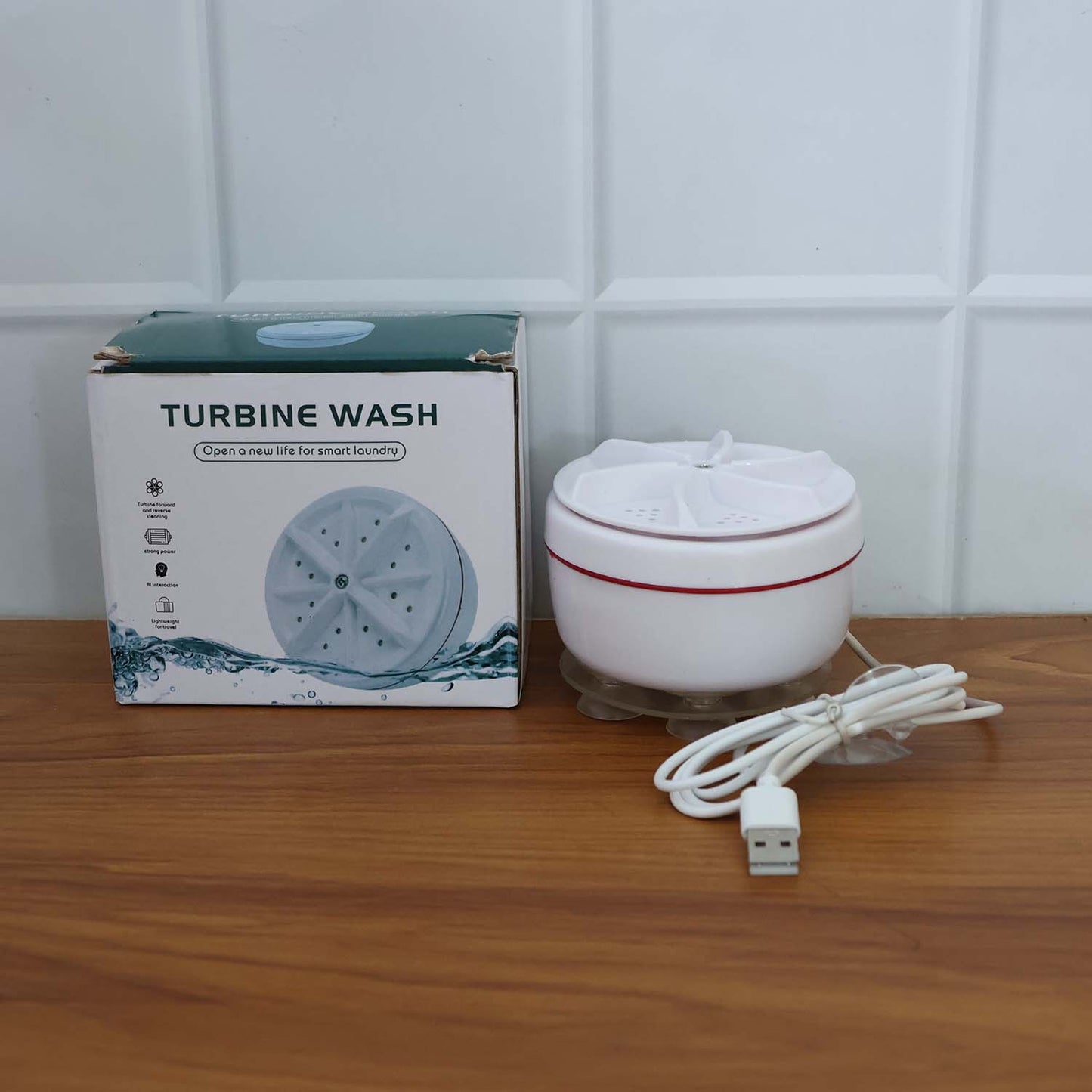 Mini Turbo Washing Machine – Portable USB-Powered Washer for Home, Camping, College & Small Spaces