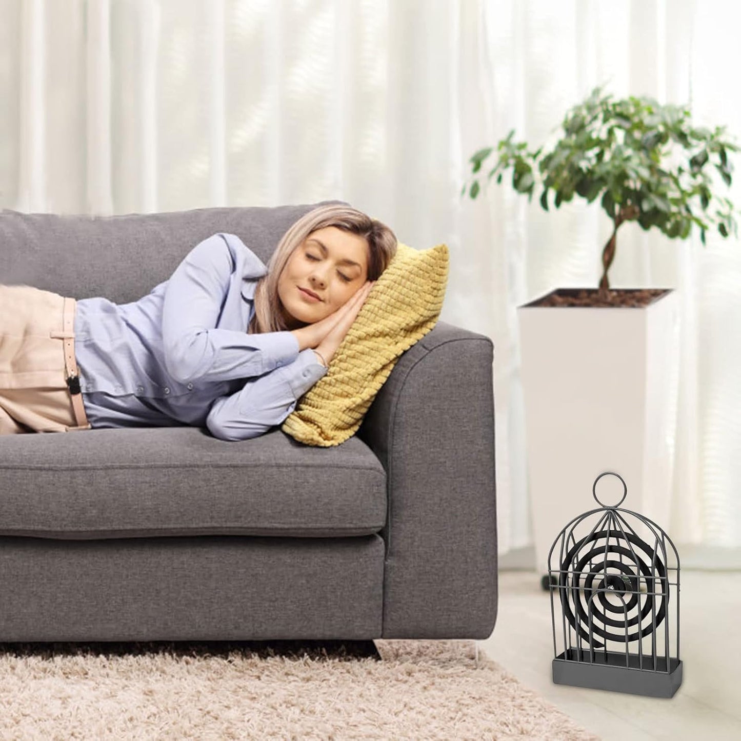 Mosquito Coil Holder, Vintage Style Durable Household Mosquito coil Stand for Office Home