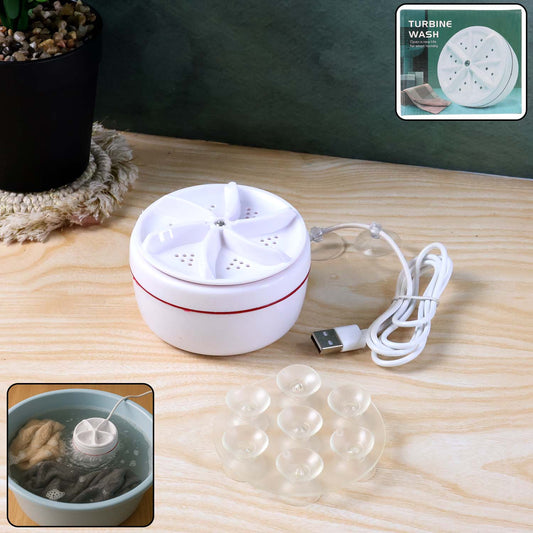Mini Turbo Washing Machine – Portable USB-Powered Washer for Home, Camping, College & Small Spaces